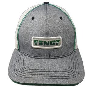 CMG Fendt Agricultural Logo Patch Baseball Cap Gray XL Mesh Back Stretch Fit Hat
